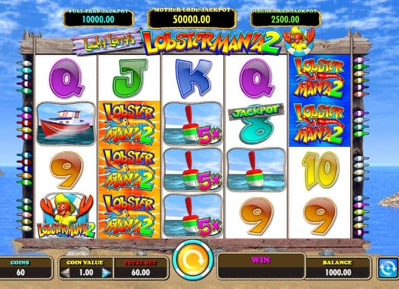 Símbolos, gráficos, sons e animações de Lucky Larry Lobstermania 2